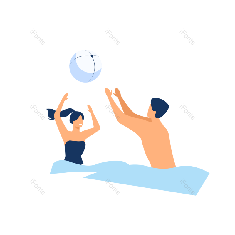 扁平插画图片,海边元素,度假PNG,夏日免抠素材